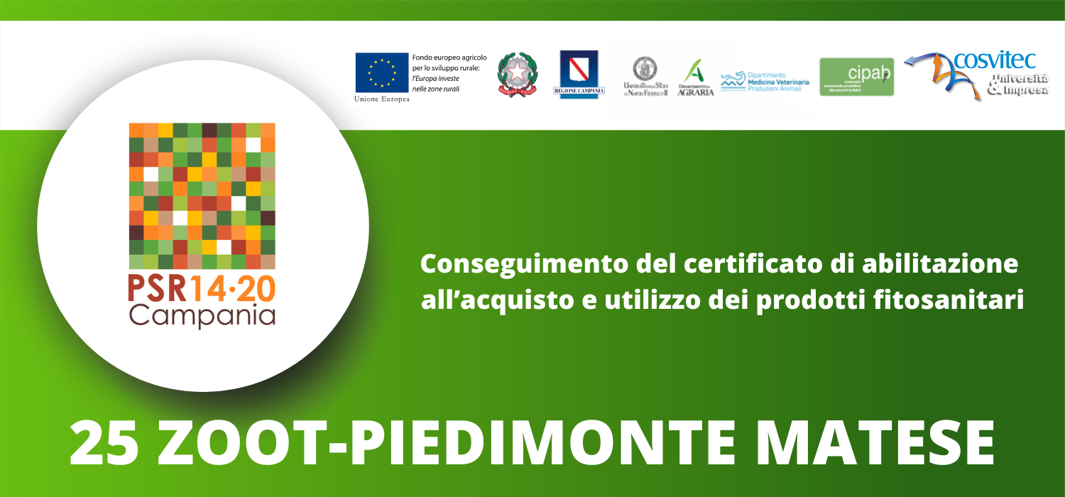 Conseguimento del certificato di abilitazione all’acquisto e utilizzo dei prodotti fitosanitari | 25 ZOOT – PIEDIMONTE MATESE
