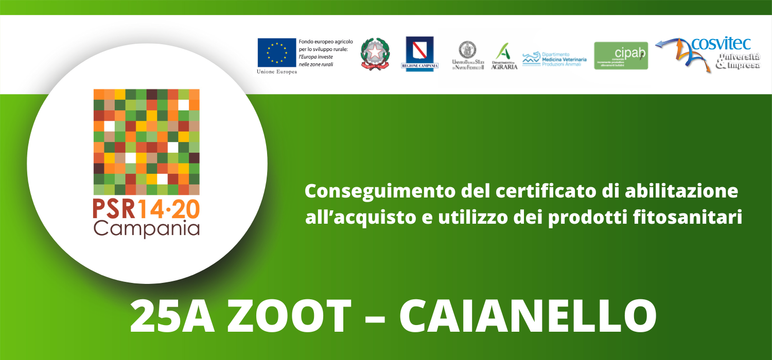 Conseguimento del certificato di abilitazione all’acquisto e utilizzo dei prodotti fitosanitari | 25A ZOOT – CAIANELLO
