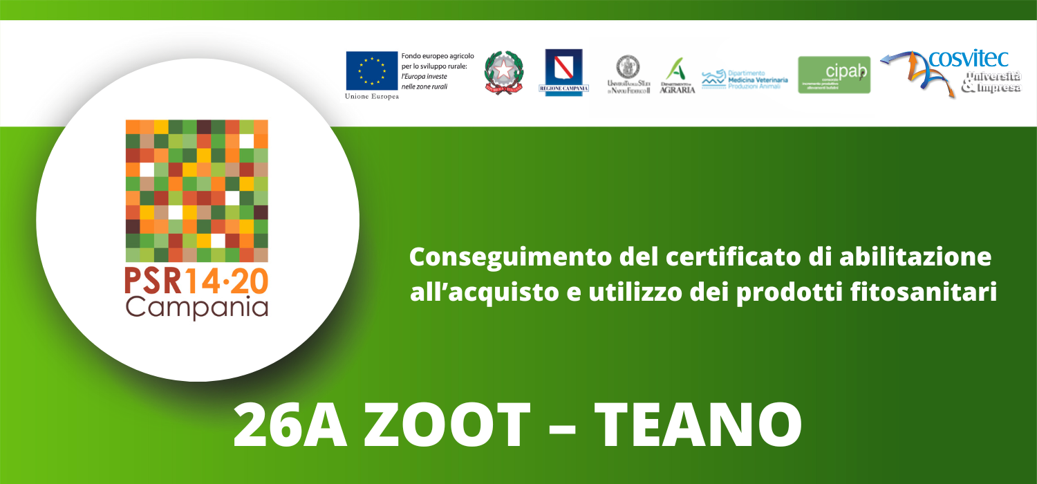 Conseguimento del certificato di abilitazione all'acquisto e utilizzo dei prodotti fitosanitari - 26A Teano