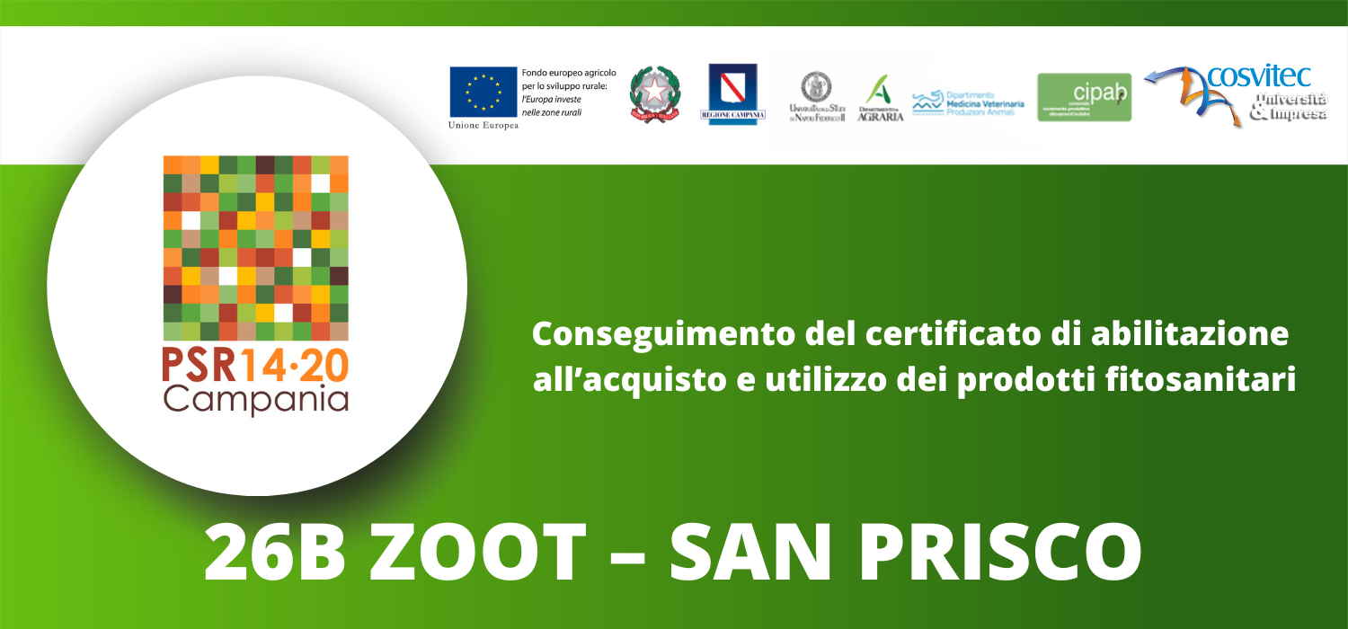 Conseguimento del certificato di abilitazione all’acquisto e utilizzo dei prodotti fitosanitari | 26B - SAN PRISCO