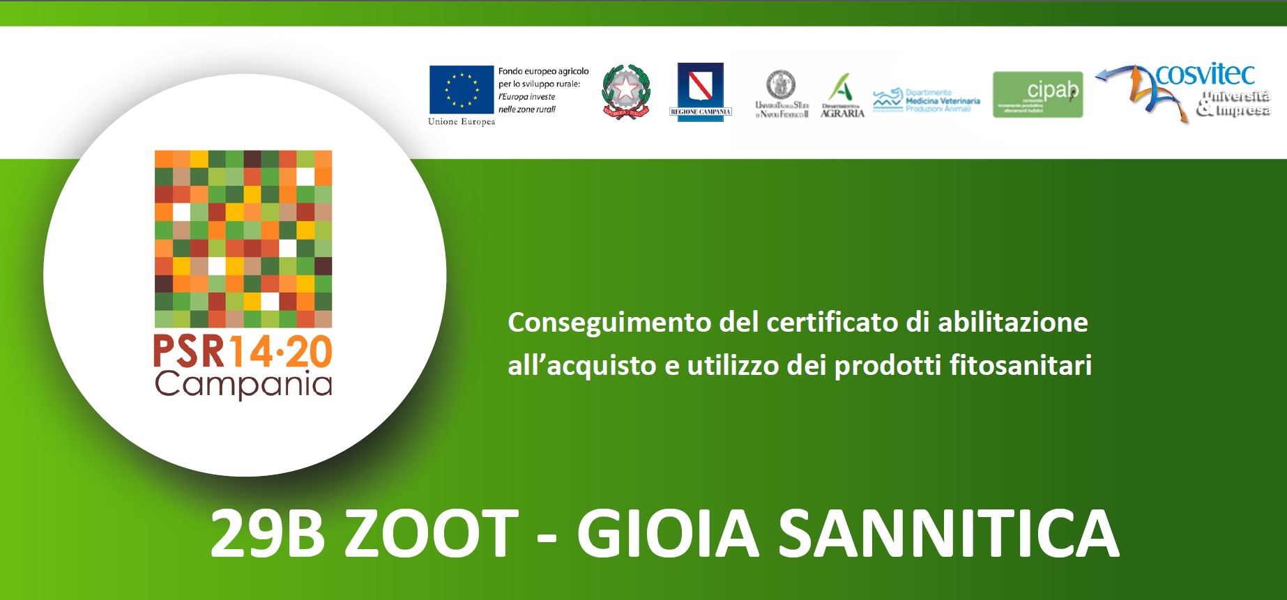 Conseguimento del certificato di abilitazione all’acquisto e utilizzo dei prodotti fitosanitari | 29B ZOOT Gioia Sannitica