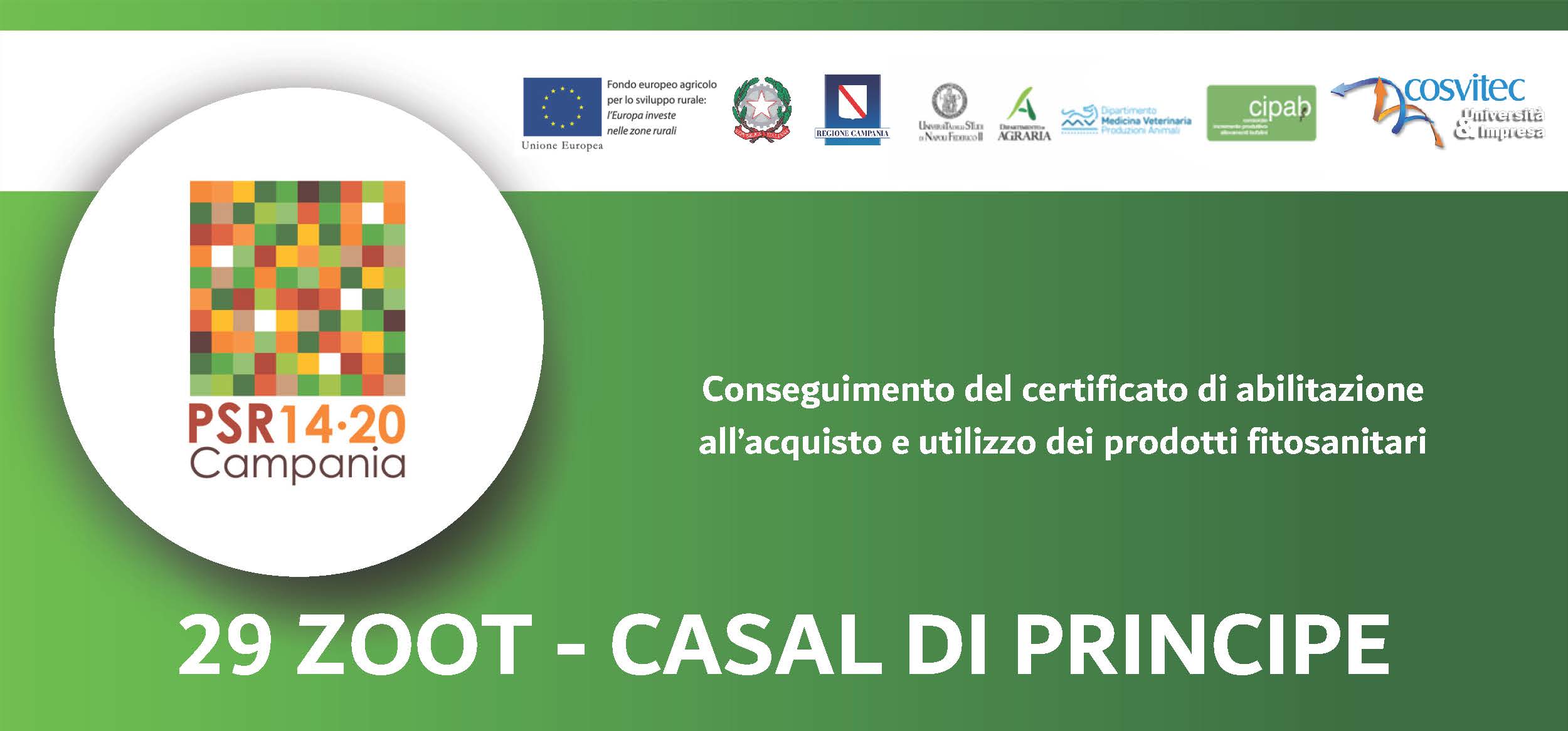 Conseguimento del certificato di abilitazione all’acquisto e utilizzo dei prodotti fitosanitari | 29 ZOOT – CASAL DI PRINCIPE