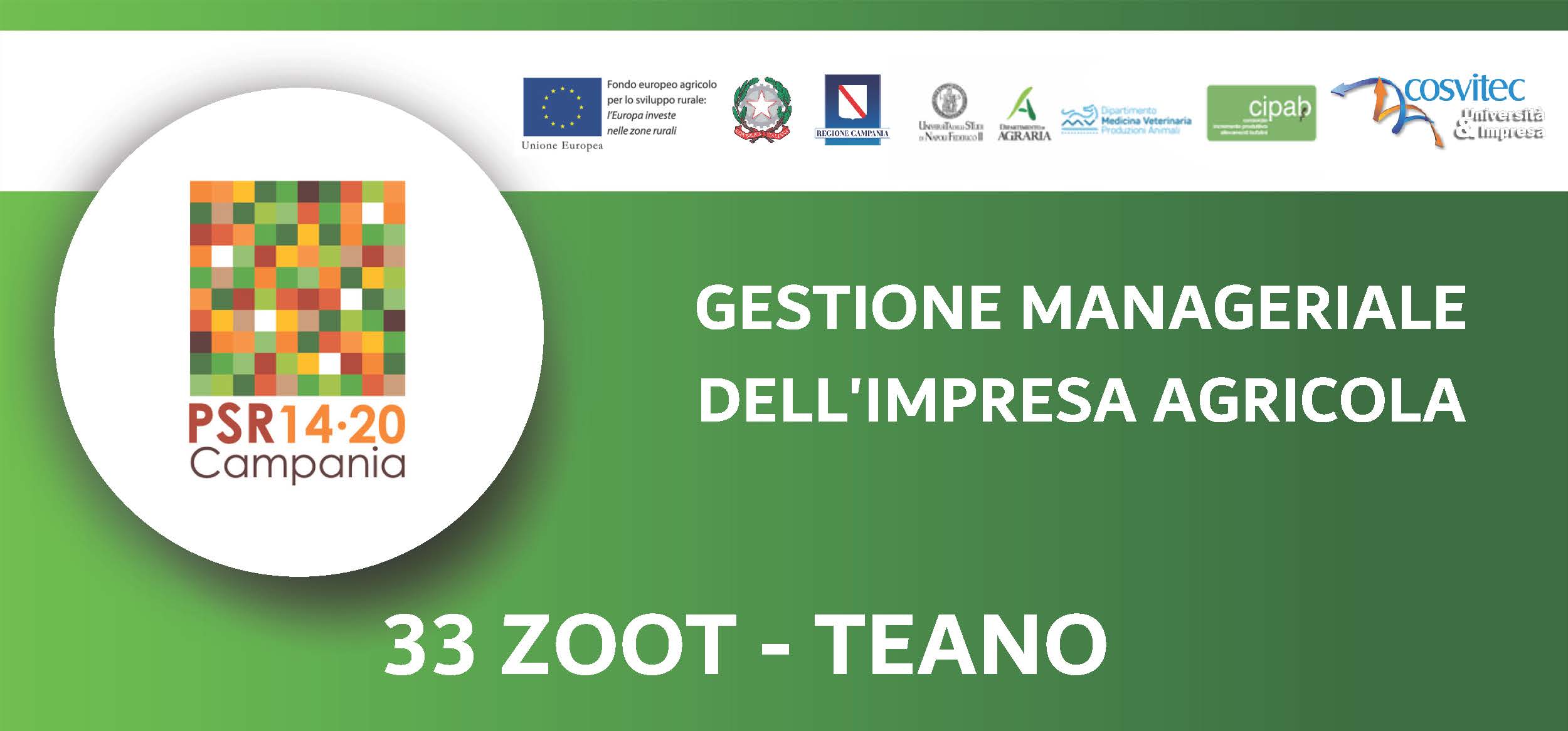 Gestione manageriale dell'impresa agricola - 33 ZOOT TEANO